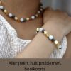 Barnsteen armband aquamarijn