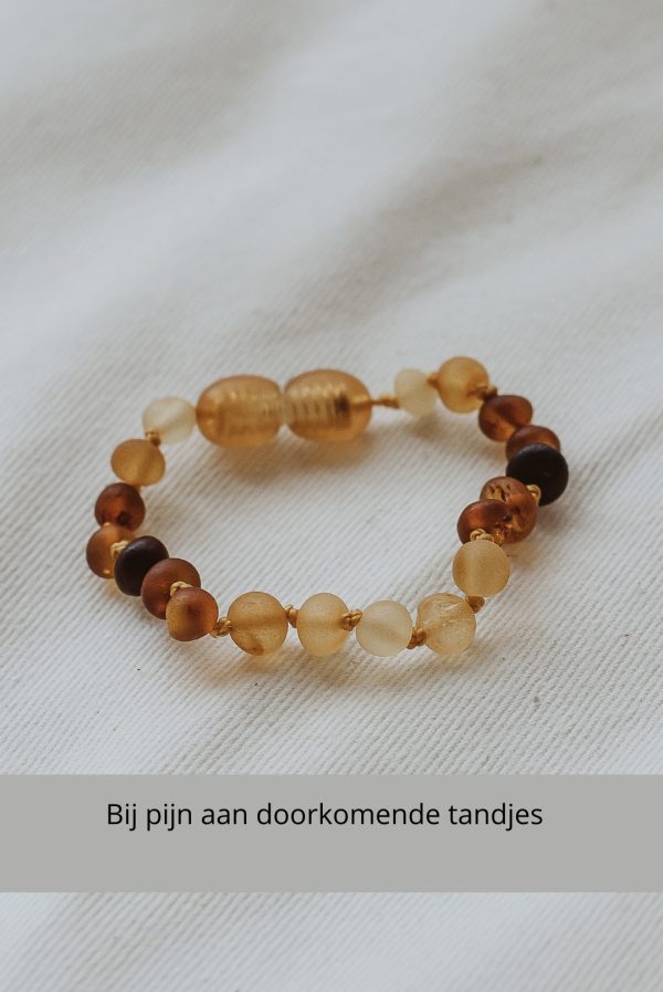 Barnsteen armband | Rainbow naturel