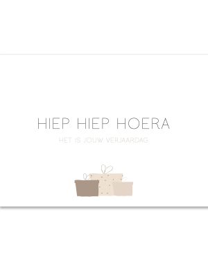 Wenskaart | Hiep hiep hoera