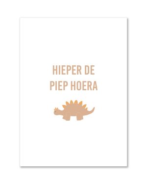 Wenskaart | Hieperdepiep hoera Dino