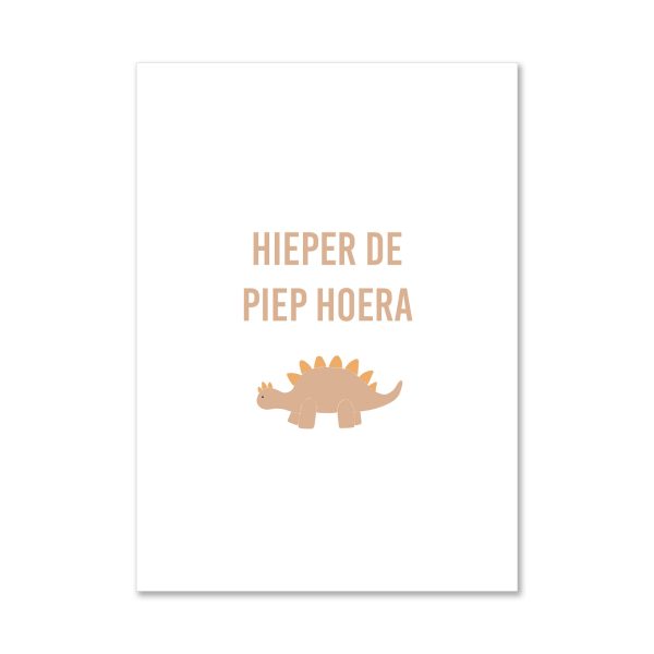 Wenskaart | Hieperdepiep hoera Dino