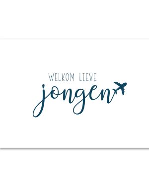 Wenskaart | Welkom lieve jongen