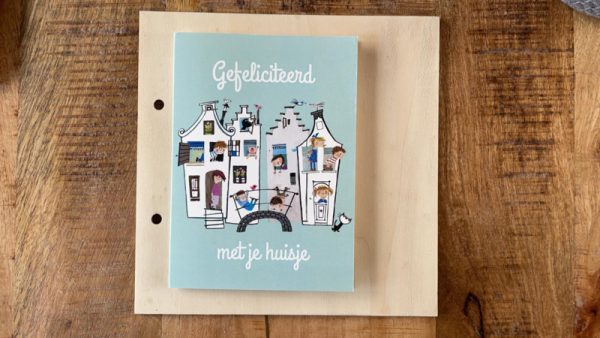 Houten bewaarbundel | Geboortekaartjes | bloemen 3